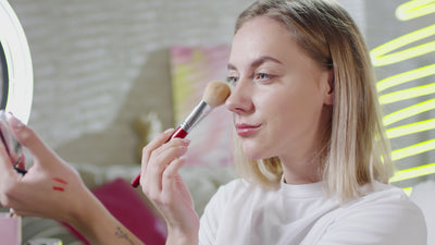 Video showcasing the flawless finish and lightweight texture of BodyBlissEssentials Silk Foundation, demonstrating how it effortlessly blends into the skin for a natural look.